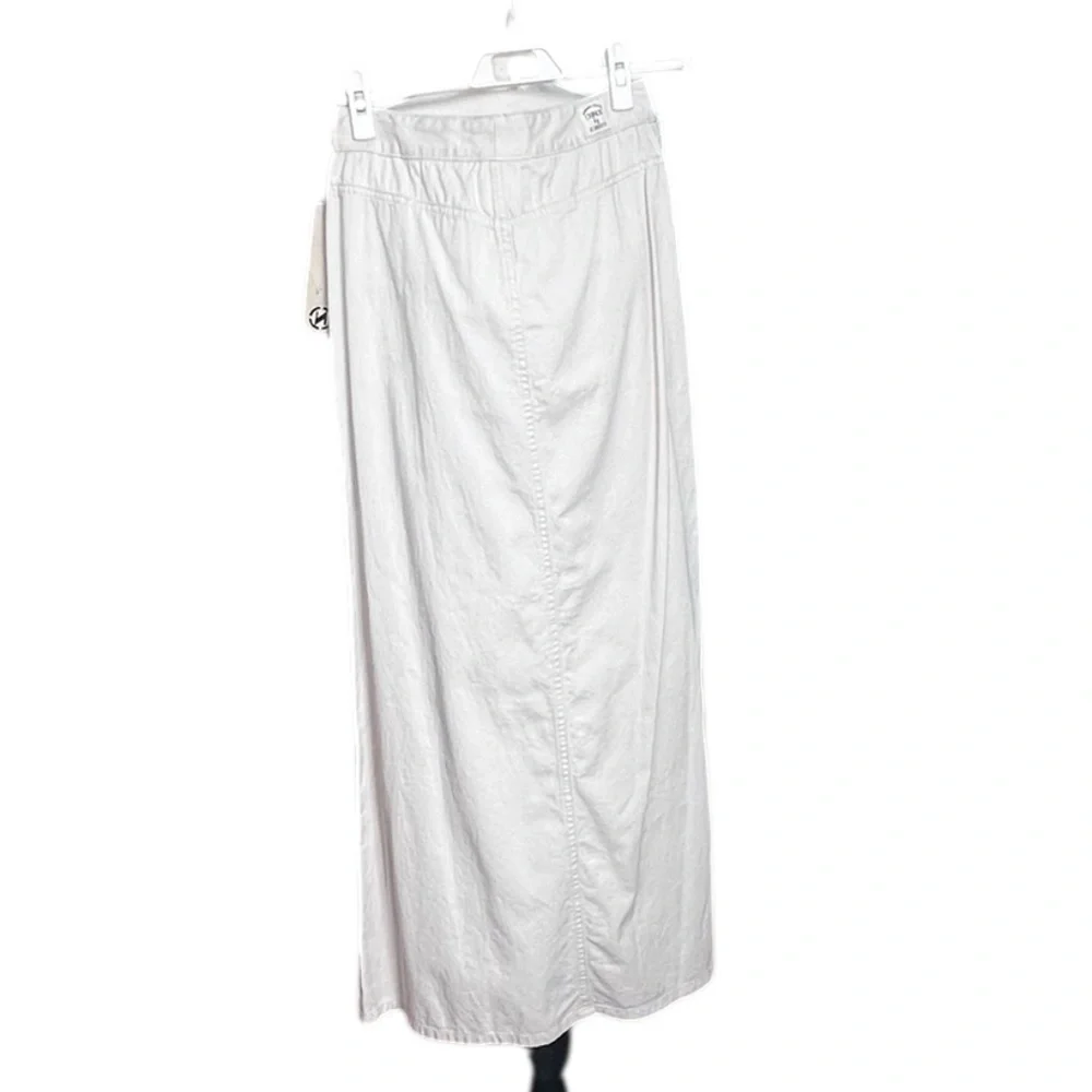 Z. Cavaricci High Powered Sportswear White Denim Maxi Skirt NOS Vintage New/Tag - Picture 2 of 7